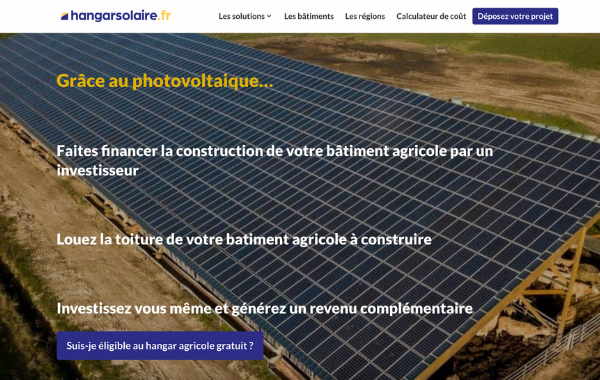 Plateforme hangarsolaire.fr