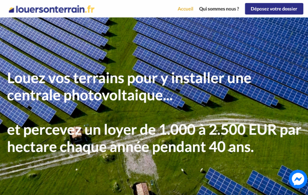 Plateforme louersonterrain.fr